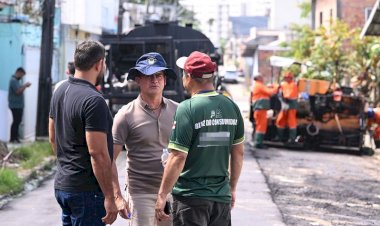 Prefeito de Manaus vistoria obras na manhã desta quinta-feira