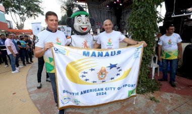 Manaus recebe título e bandeira de ‘Cidade Sul-Americana do Desporto’ de 2024
