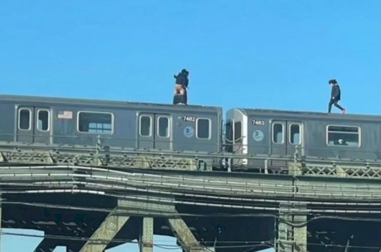 Casal é flagrado fazendo sexo no topo de trem em Nova York; empresa reage: 'palhaços imprudentes'