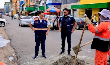 Entorno das feiras da Banana e Manaus Moderna recebe obras de infraestrutura