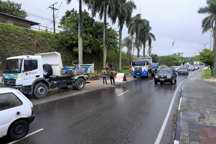 Prefeitura de Manaus inicia alargamento e implantação de nova pista na avenida General Rodrigo Otávio