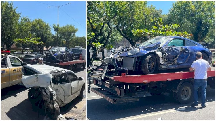 Motorista de Porsche de mais de R$ 1 milhão bate em Renault, mata condutor e foge após acidente em avenida de SP