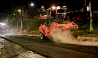 Em fase final do alargamento, prefeitura asfalta terceira faixa criada em trecho da avenida Rodrigo Otávio