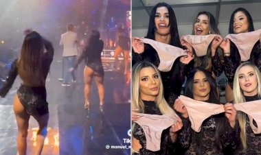 Bailarinas de Leonardo comentam polêmica após vídeo de show viralizar: ‘óbvio que usamos calcinha’
