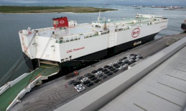 Navio da BYD chega ao Brasil com mais de 5 mil carros de uma vez