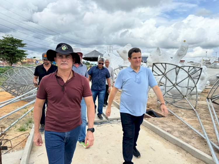 Prefeito realiza visita técnica em obras da segunda etapa do parque Amazonino Mendes