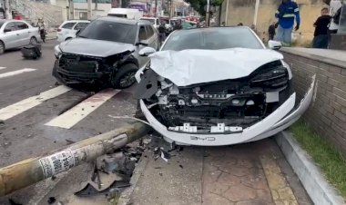 Grave acidente deixa um pessoa ferida e interrompe o trânsito no Vieiralves