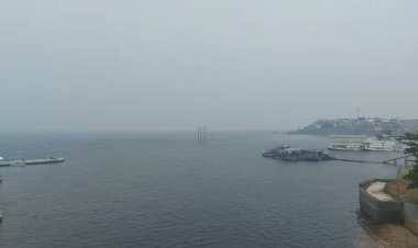 Fumaça de queimadas florestais volta a encobrir Manaus nesta terça-feira (27)