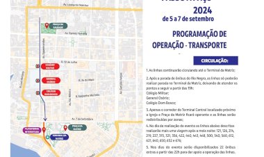 Prefeitura informa programação especial de transporte e trânsito para ‘Manaus Passo a Paço 2024’