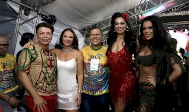 Paolla e Alane esbanjam beleza na escola de samba em Belém