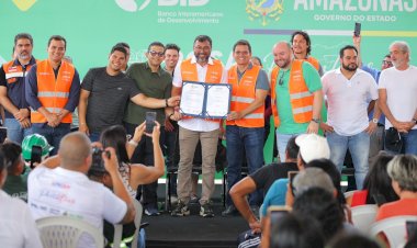 Governador Wilson Lima assina ordem de serviço para início das obras do Prosai Parintins