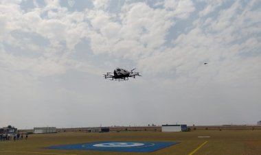 Primeiro voo experimental de 'carro voador' no Brasil é realizado no interior de SP