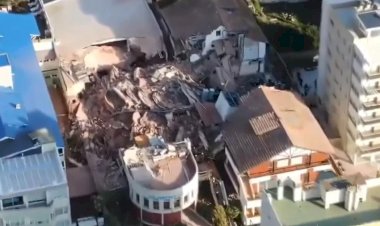 Hotel de 10 andares desaba na Argentina e bombeiros buscam vítimas