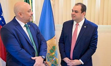 Presidente Roberto Cidade reforça ao novo superintendente da PF no Amazonas a importância do órgão no combate ao tráfico de drogas