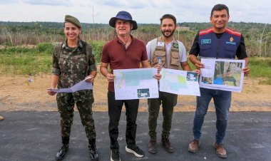 Prefeito vistoria terreno onde será construído novo bairro planejado Dorothéa Braga para mais de 3,5 mil moradias