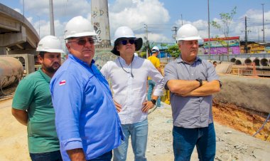 Prefeito David Almeida realiza visita técnica à obra do complexo viário Rei Pelé