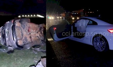 Acidente entre Porsche, Audi e Subaru deixa um morto e três feridos em São Paulo