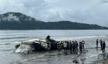 Avião Cessna 525 CitationJet 1+ de pequeno porte sofre acidente, em Ubatuba, no Litoral Norte de SP