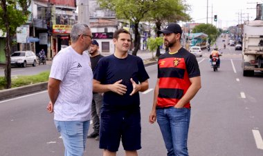 Tubulação na avenida Autaz Mirim recebe obra emergencial da Prefeitura de Manaus