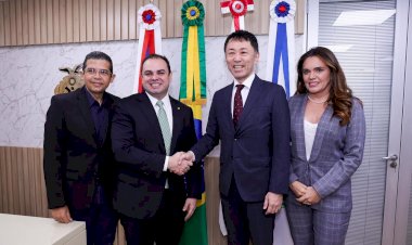 Presidente da Aleam, Roberto Cidade e cônsul-geral do Japão, Yuichi Miyagawa, reforçam laços econômicos e culturais em agenda oficial