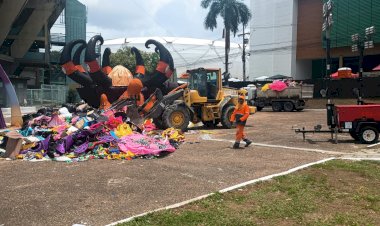 Prefeitura de Manaus recolhe cerca de 20 toneladas de resíduos nos desfiles das escolas de samba