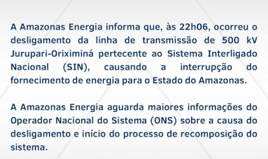 Blecaute deixa Manaus e Região Metropolitana sem energia