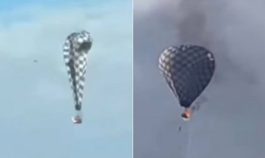 Balão de ar quente pega fogo e cai centenas de metros de altura deixando um morto e dois feridos no México; vídeo