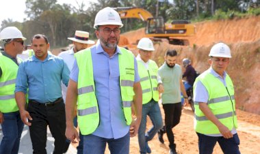 Governador Wilson Lima vistoria retomada das obras de modernização da AM-010 após período chuvoso