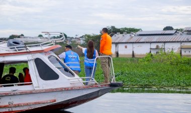 Prefeitura de Manaus realiza operação de monitoramento da orla da capital em meio à cheia do rio Negro