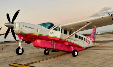 Avião Cessna Caravan da Azul 'empina' na pista em Viracopos durante embarque de voo com destino ao Rio de Janeiro