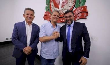 Governadores Wilson Lima, Tarcísio de Freitas e Mauro Mendes reúnem-se com membros da associação que representa secretarias estaduais de Meio Ambiente