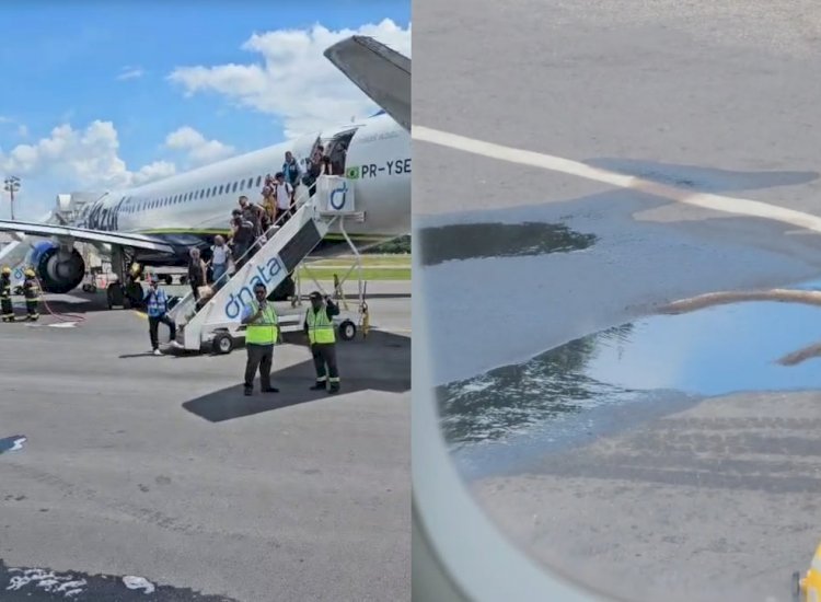 VÍDEO: Voo é evacuado após combustível de aeronave vazar antes de decolagem em Belém