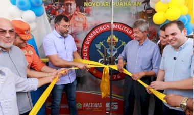 Governador Wilson Lima entrega Grupamento Integrado de Combate a Incêndio em Novo Aripuanã