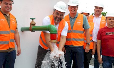 Governador Wilson Lima inaugura primeira etapa do Prosai Parintins, garantindo água tratada para 100 (%) da área urbana do município