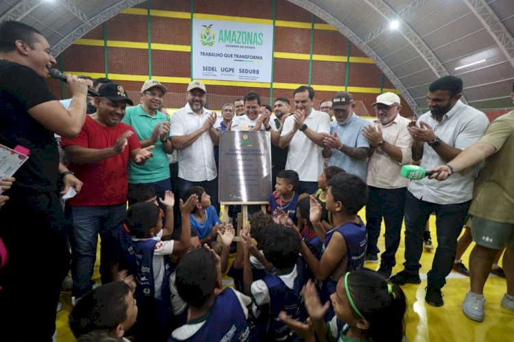 Em Parintins, governador Wilson Lima entrega ginásio Elias Assayag revitalizado e amplia oferta de programas esportivos
