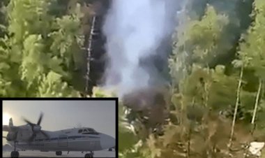 Avião soviético Antonov apelidado de 'trator voador' cai na Rússia com 49 pessoas a bordo