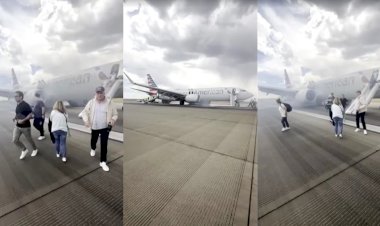 Avião é evacuado após falha no trem de pouso e princípio de incêndio nos EUA