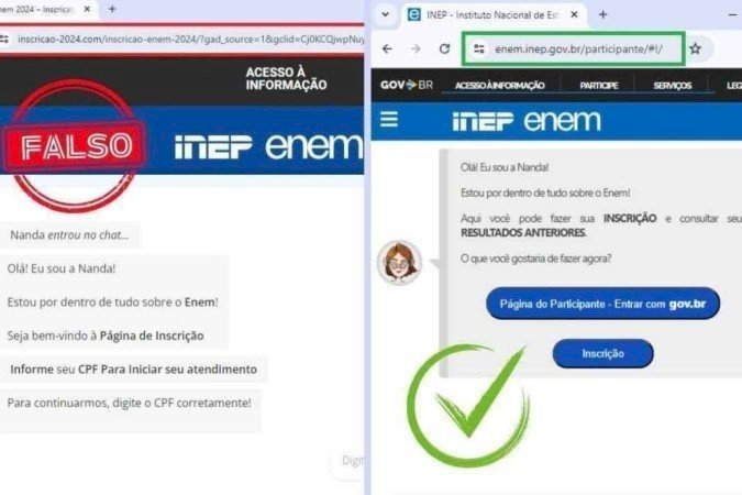 PF mira golpe do site falso de inscrição do Enem 2024; prejuízo chega a R$ 3 milhões