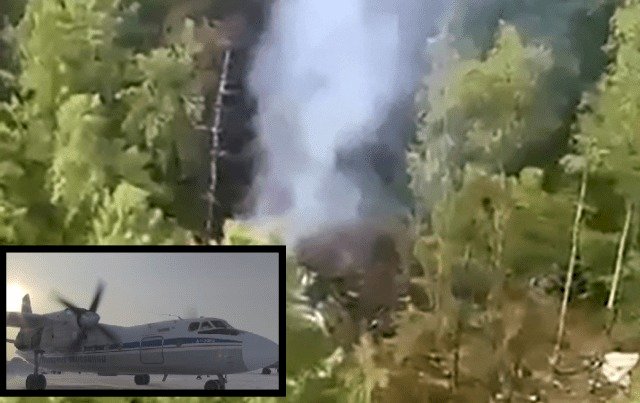 Avião soviético Antonov apelidado de 'trator voador' cai na Rússia com 49 pessoas a bordo