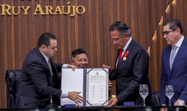 Presidente Roberto Cidade destaca contribuições do ministro Mauro Campbell e do juiz Lizandro Garcia para o Judiciário brasileiro, durante outorga da Medalha Ruy Araújo