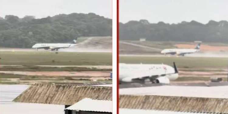 VÍDEO: Avião colide com pássaros e faz pouso de emergência ao retornar para aeroporto de Manaus