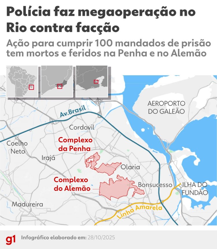 Megaoperação no Alemão e na Penha contra o CV tem 64 mortos e 81 presos; vias são fechadas em represália em todo o Grande Rio
