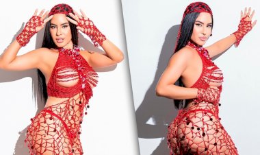 Isabelle Nogueira mostra look ousado para ensaio como musa da Grande Rio