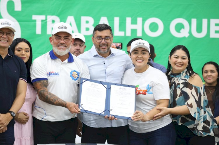 Em Maués, governador Wilson Lima assina ordem de serviço para recuperação viária, anuncia investimentos em água e entrega iluminação pública