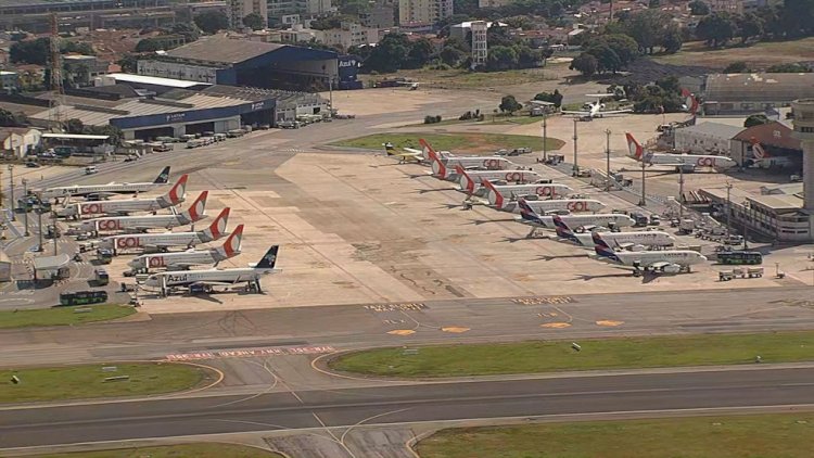 Aeroporto de Congonhas tem mais de 100 voos cancelados após rajadas de vento de 96,3 km/h em SP