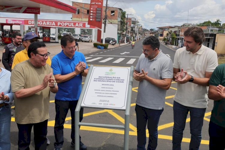 Em Coari, governador Wilson Lima inaugura obras do sistema viário e reforça iluminação pública com 4,5 mil pontos de LED