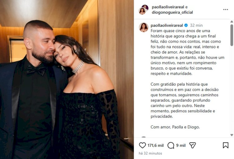 Término de Paolla Oliveira e Diogo Nogueira: como superar a tristeza da separação, segundo a ciência