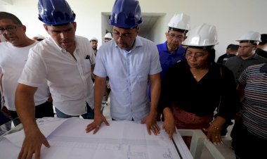 Governador Wilson Lima visita obras do Hospital Municipal Antônio Maia Barbosa, no Careiro da Várzea