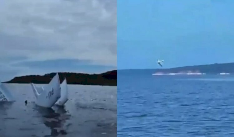 Vídeo mostra momento em que avião cai no Rio Negro e deixa feridos