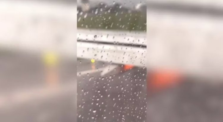 Motor de avião pega fogo e decolagem é interrompida no aeroporto de Florianópolis; VÍDEO